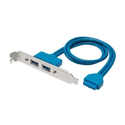 Scheda madre da 20pin a doppio cavo USB 3.0 A femmina con staffa PCI