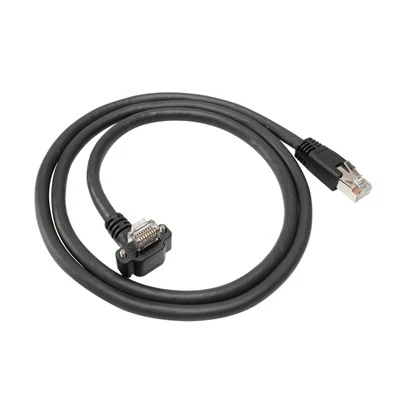 Cavo Ethernet per fotocamera GigE da RJ45 a RJ45 angolato con vite di bloccaggio